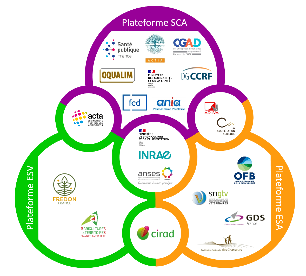 Membres des trois plateformes ESA ESV SCA